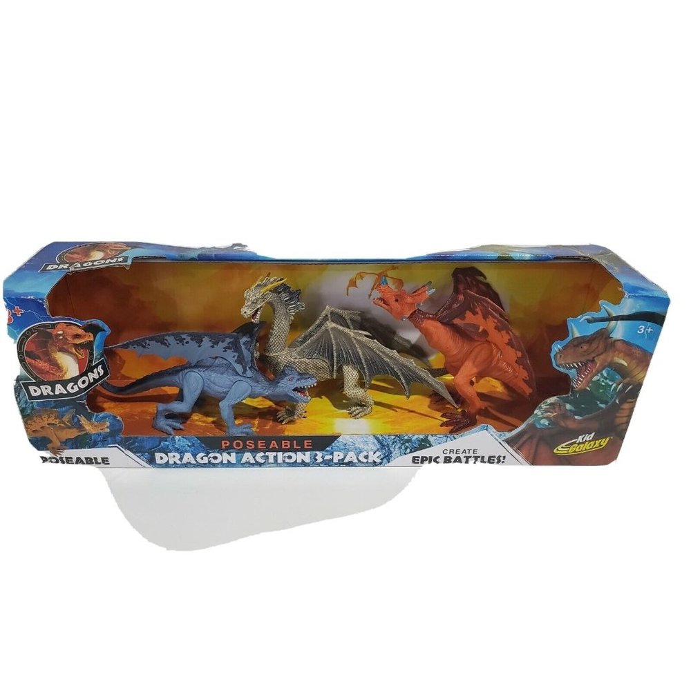 Kid Galaxy Poseable Dagon Action 3-Pack